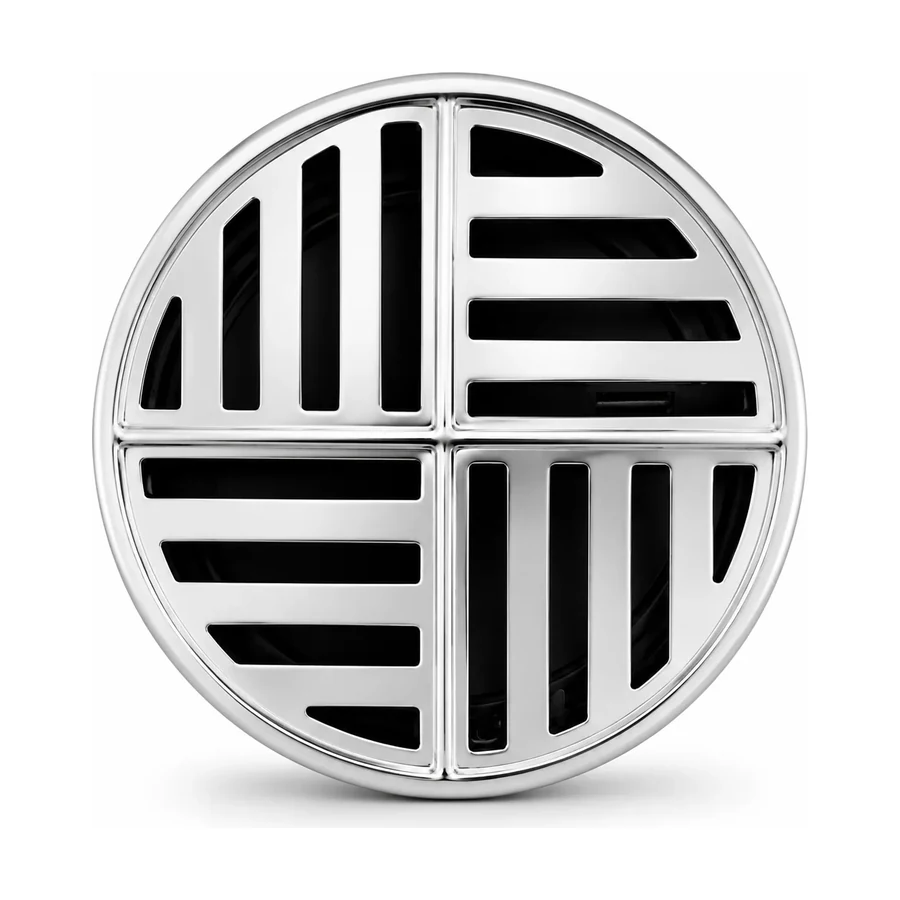 Grelha Redonda de Inox 100 mm Drena Maxi — Aço inoxidável AISI 304